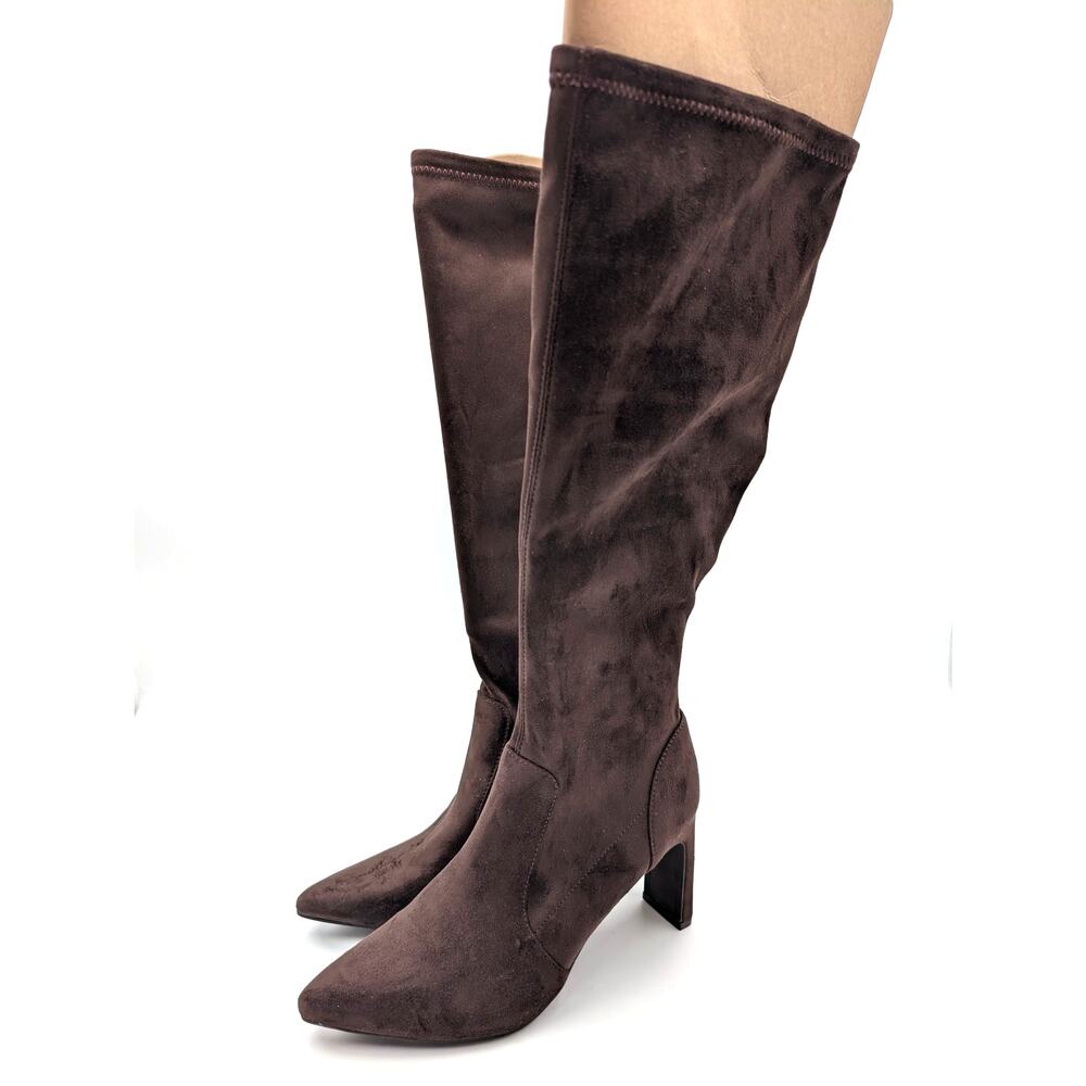 Abound Jolene Knee High Boots Pointed Toe Women's Brown Size US7.5M EU38